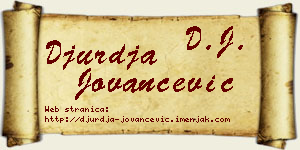 Đurđa Jovančević vizit kartica